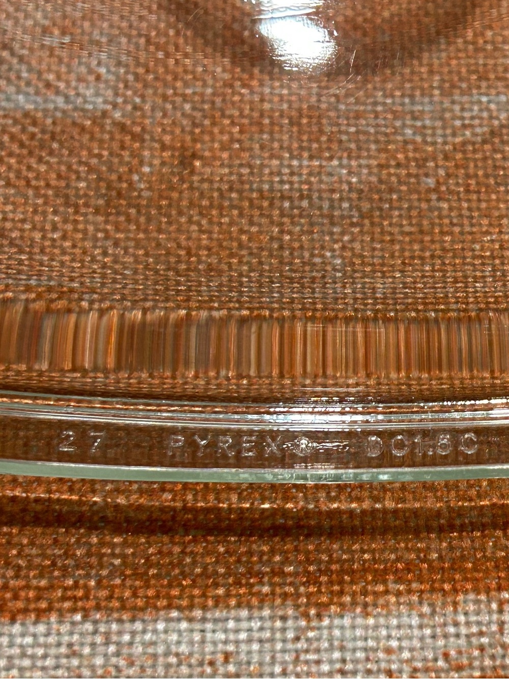 Vintage Pyrex Oval Glass Lid, DC1.5C
